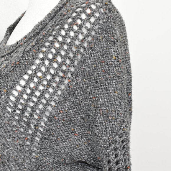 NWT Decree Crop Cable Knit Sweater Grey Size Small - Picture 5 of 11